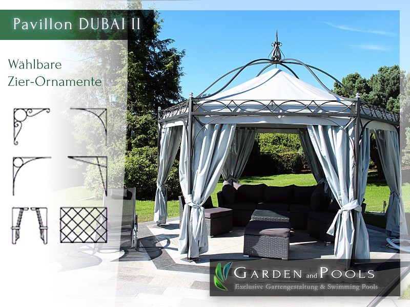 Massiver 6-eckiger Pavillon "DUBAI II" Massiver 6-eckiger Pavillon "DUBAI II"