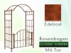 Rosenbogen "Classic - Garden" mit Tor Eisen Massiv Rosenbogen für deinen Garten, erhältlich in drei Varianten: Rost, Verzin...