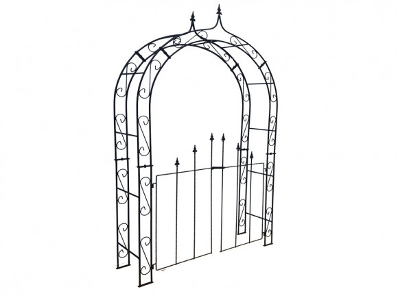 Rosenbogen HOLLAND Lilie-Spitze mit Tür 1,40 m Tor Höhe 1,40 m 