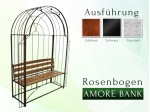 Rosenbogen AMORE BANK RUND mit Holzbank