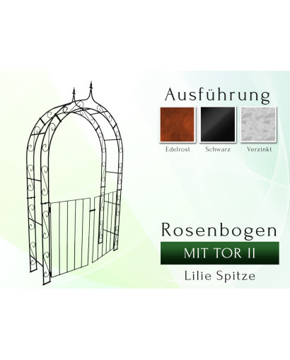 Rosenbogen HOLLAND Lilie-Spitze mit TOR II B 1,40 m Tor Höhe 1,10 m