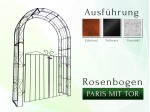 Rosenbogen PARIS Rund B 1,20 m mit Tür H 1,20