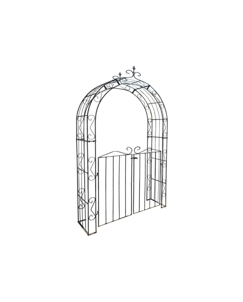 Rosenbogen PARIS Lilie Spitze B 1,40 m, mit Tür H 1,40 m