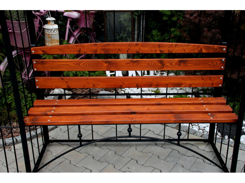 Rosenbogen AMORE BANK RUND mit Holzbank