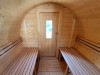 Fass Sauna Garten Sauna L. 2,4m Ø 2m Wandstärke 45 mm Lieferung ab sofort!