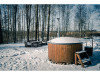 Thermoholz Outdoor Whirlpool BadeFass mit Interner Holzofen Ø 2 m