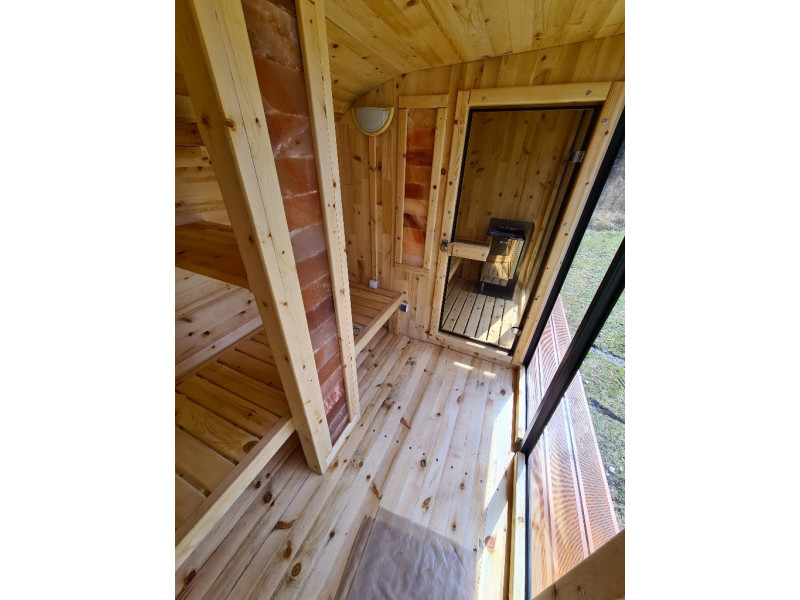 Gartensauna Outdoorsauna Saunahaus HORISONT inkl.Saunaofen 4.58m