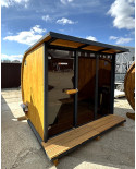 Gartensauna Outdoorsauna Saunahaus HORISONT M3 inkl.Saunaofen 2.4m 