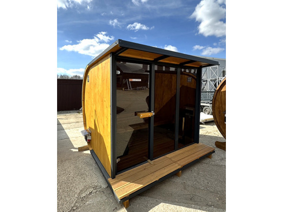 Gartensauna Outdoorsauna Saunahaus HORISONT M3 inkl.Saunaofen 2.4m 