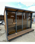 Gartensauna Outdoorsauna Saunahaus HORISONT M4 inkl.Saunaofen 3.1m