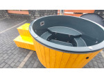 Thermoholz Outdoor Whirlpool BadeFass mit Interner Holzofen Ø 1.94 m