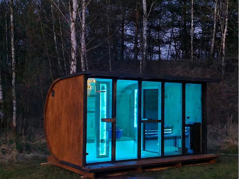 Gartensauna Outdoorsauna Saunahaus HORISONT inkl.Saunaofen 3.1m